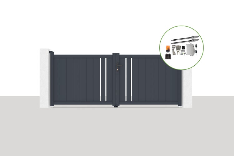 Elektrisches Flügeltor 3x1,2m GIONA + TANKER B250 Motorisierung