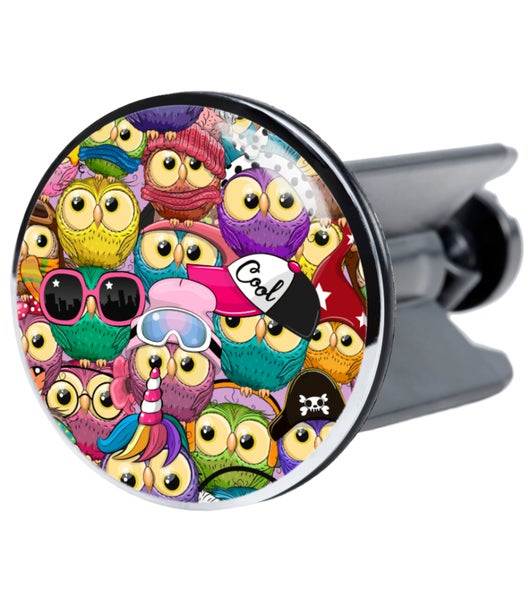 Waschbeckenstöpsel mit Eulenmotiven