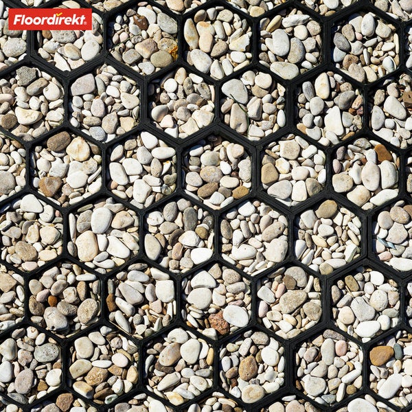 FLOORDIREKT Rasengitter - Paddockplatte für Bodenverstärkung - Strapazierfähig - Schwarz - 50 x 50 cm