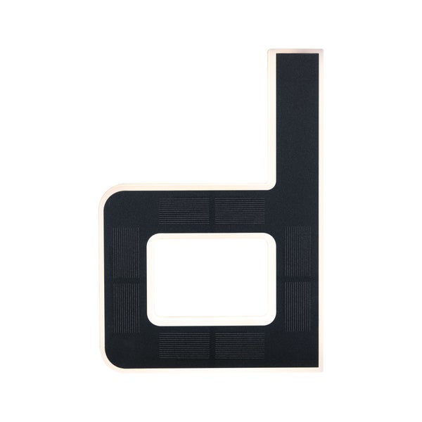 Wandleuchte in Form des Buchstabens D