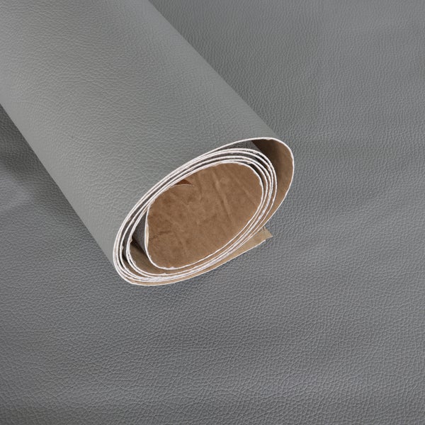 Selbstklebende graue Wandverkleidung aus PU-Leder, 140 cm – pro Meter