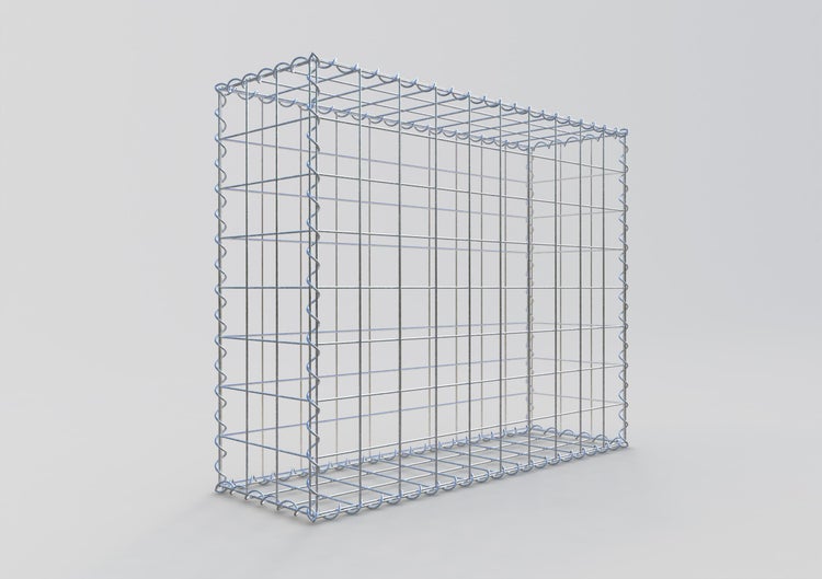 Gabione 100 cm x 80 cm x 30 cm (L x H x T), Maschenweite 10 cm x 10 cm, Spirale