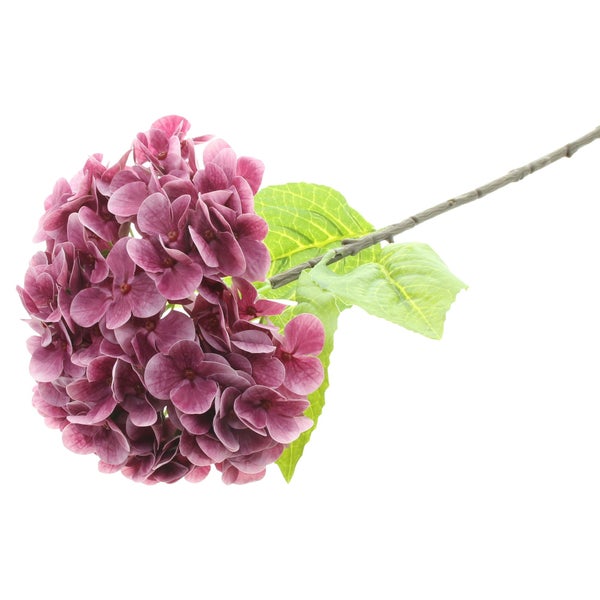 FRANK FLECHTWAREN|Kunstblume Rosa Hortensie, Ø 20 x 70 cm, KUNSTSTOFF, METALL