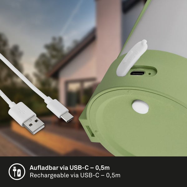 LED Tischlampe Akku LED Tischleuchte Dimmbar Kabellos Touch Terrasse Warmweiß