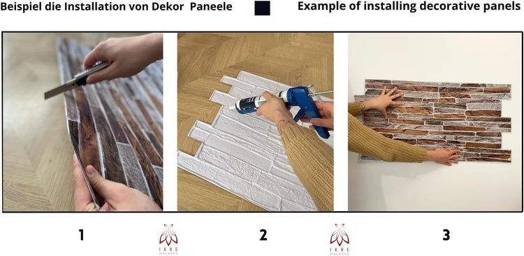 0,4m² 3D PVC Kunststoff Verkleidung Paneele Steinoptik Wandpaneele Wandverkleidung Decke Deckenpaneele Fliesen Imitat 90x48cm (CPVC09)