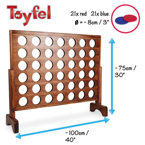 Toyfel Ace 4 Gewinnt XXL Kiefernholz FSC