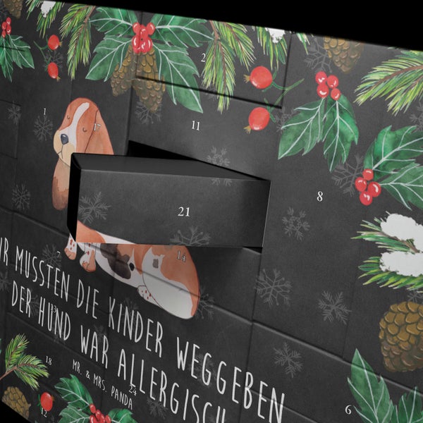 Mr. & Mrs. Panda Befüllbarer Adventskalender Hund Basset Hound - Schwarz