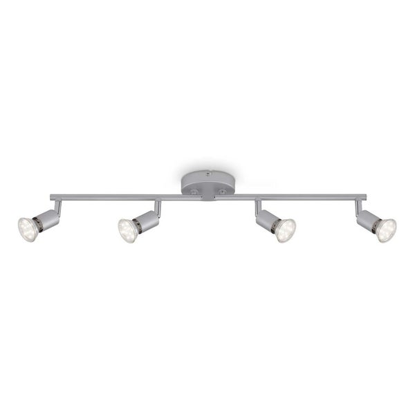 LED Spotleuchte Deckenleuchte 4xGU10 12W schwenkbar Metall Titanfarbig Briloner
