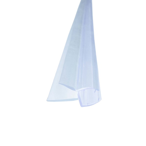 Transparente Duschdichtung aus Kunststoff für Glastüren.