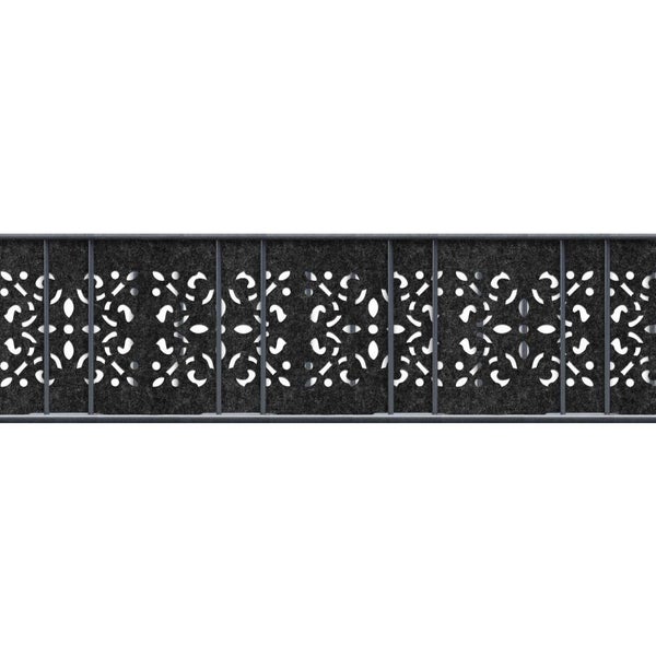 Dekorativer Sichtschutzzaun mit Muster