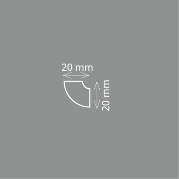 HOMESTAR Zierleiste D 20 (20 x 20 mm), Länge 2m