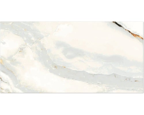 Wand- und Bodenfliese Alabaster Cleo Light 30x60 cm glänzend rektifiziert