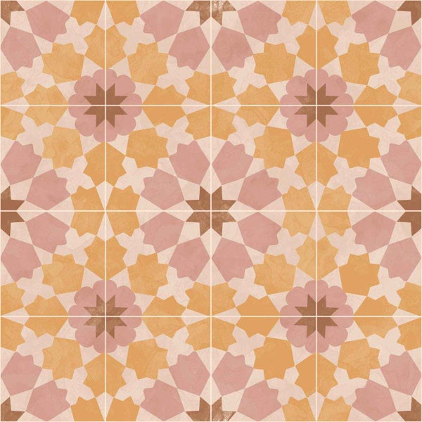 Bodenfliesen oder Wandfliesen mit geometrischem Mosaik-Muster im orientalischen Stil.