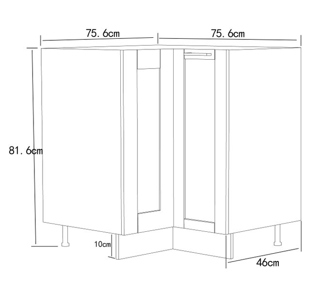 Eckschrank Küchenschrank Unterschrank Küche Colura