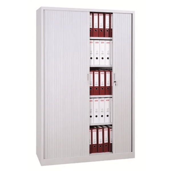 PROREGAL Rollladenschrank Weasel 5 Ordernhöhen HxBxT 195 x 120 x 46 cm Grau