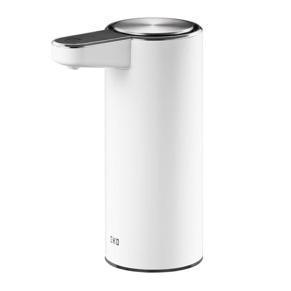 PROREGAL Stilvoller Flüssigseifenspender Aus Edelstahl Mit Touchless Bediensensor 0,25 Liter HxBxT 17,5 x 7 x 12 cm Weiß