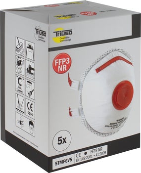 Triuso Atemschutzmaske FFP3 NR mit Ausatemventil im 5er Pack