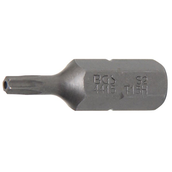 BGS Bit Antrieb Außensechskant 8 mm (5/16) T-Profil (für Torx) mit Bohrung T15 - 4415