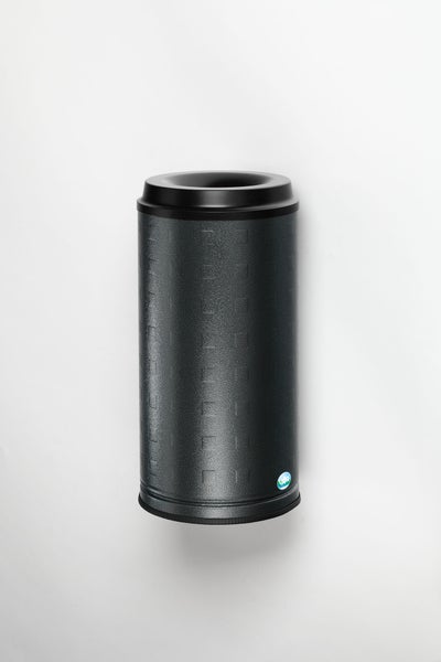 PROREGAL Dekorativer Papierkorb Mit Kantenschutz Wandgerät 20 Liter HxBxT 50 x 25 x 25 cm Aluminium Grau