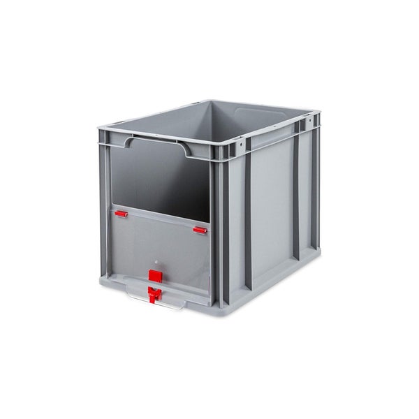 PROREGAL SparSet 5x Eurobox NextGen Insight Cover HxBxT 32 x 30 x 40 30 Liter Hoch/Rot Eurobehälter Transportbox
