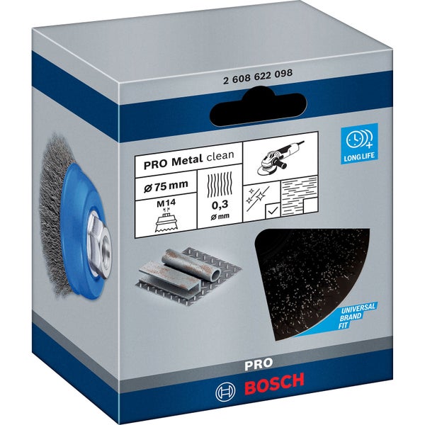 Bosch PRO Metal clean Topfbürste 70 x 0,30 mm Gewinde - 2608622098