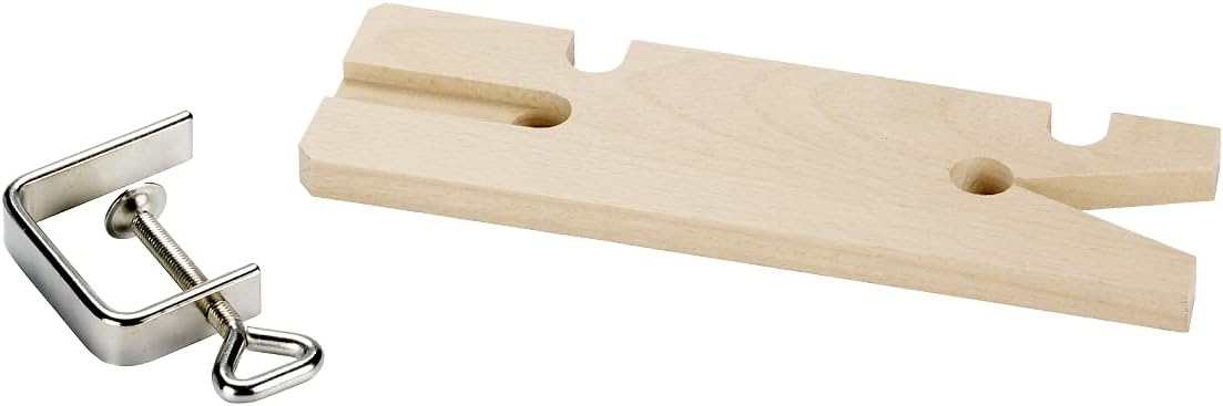 kwb Holz-Laubsägetisch mit Zwinge 4 mm, für Holzsägen und Laubsägebogen, 210 mm, Bügeltiefe 320 mm, Gewicht 168 Gramm, Klingenlänge 320 mm, Schnittwinkel 90 Grad