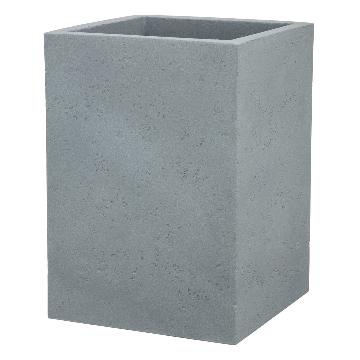 Scheurich C-Cube High 54, Hochgefäß/Blumentopf/Pflanzkübel, quadratisch,  aus Kunststoff Farbe: Stony Grey, 38 cm Durchmesser, 53,7 cm hoch, 26 l Vol.