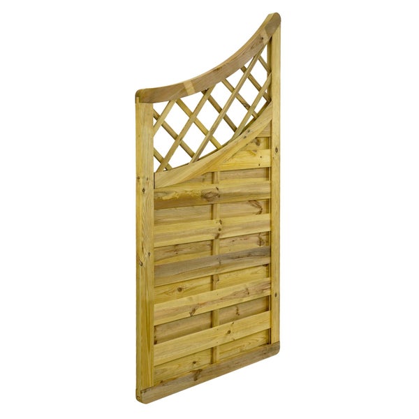 Holzzaun-Element mit Rankgitter