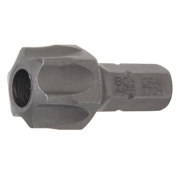 BGS Bit Antrieb Außensechskant 8 mm (5/16) T-Profil (für Torx) mit Bohrung T70 - 4458