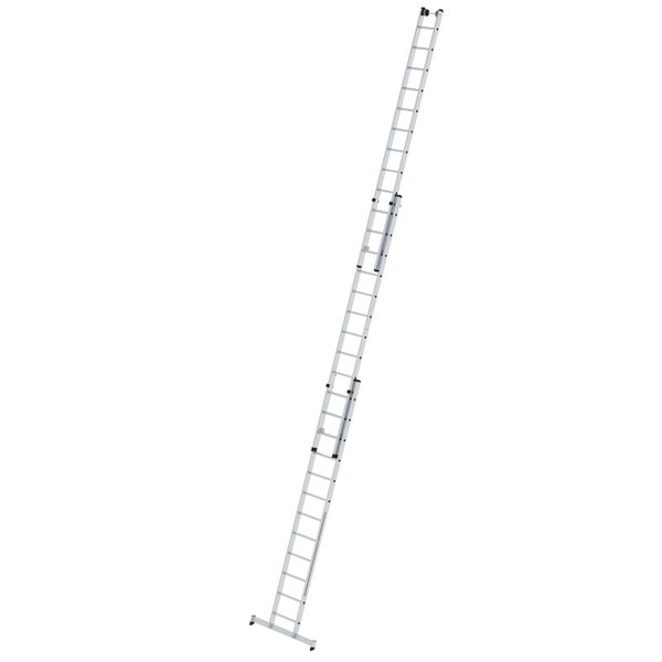 PROREGAL Sprossen-Mehrzweckleiter 3-Teilig mit Traverse und Wandlaufrollen 3 x 12 Sprossen