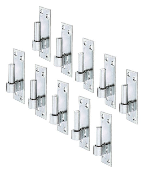 Set von zehn verzinkten Aufschraubbändern für Türen oder Fenster