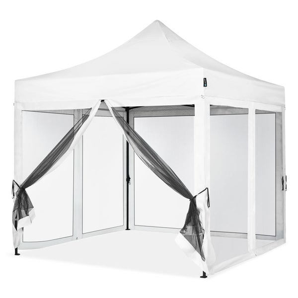 VONROC Pavillon 3x3m wasserdicht stabil - Partyzelt EasyUp System [3Min Aufbau] Popup Faltpavillon modular erweiterbar als Festival Zelt, Gartenpavillon