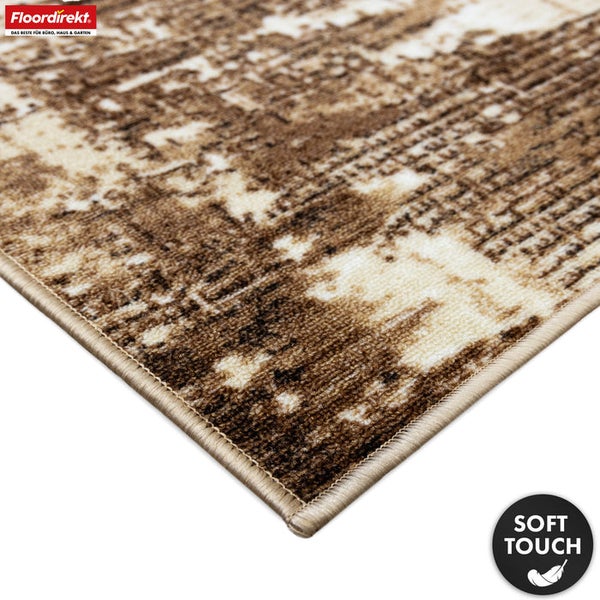 Teppich mit abstraktem Muster und Soft Touch Siegel