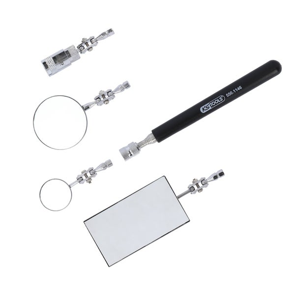 Inspektionswerkzeug Set mit Magnetheber, Spiegeln, LED Lampe und Batterien