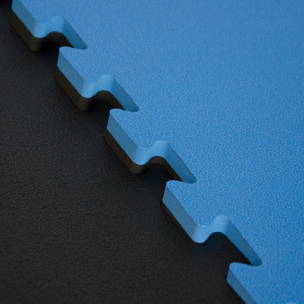 90x90cm XL Trainingsmatte - 25mm dicke Sportmatte mit Rand Schwarz Blau