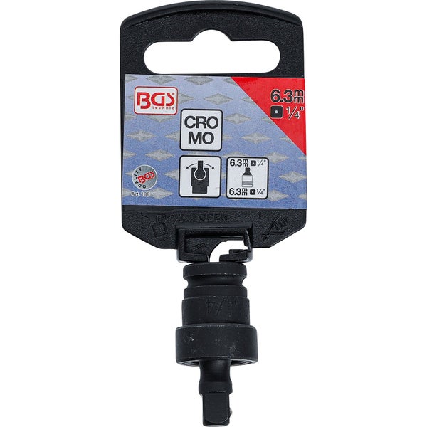 Steckschlüsseleinsatz Set mit Innensechskant auf einer Metallschiene