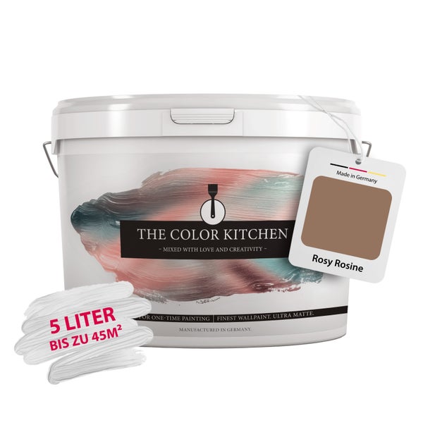 Wandfarbe The Color Kitchen ultra matt Rosy Rosine 5 Liter für circa 45 Quadratmeter.
