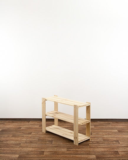 PROREGAL Holzregal Woodland HxBxT 64 x 80 x 30 cm Fachlast 120 kg 3 Fachboden Kiefernholz Natur