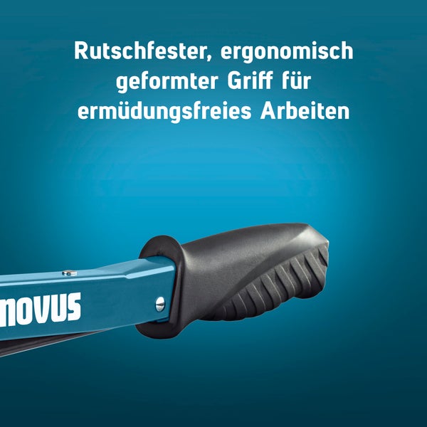 Novus Tools Hammertacker J-022, 4–6 mm Typ H, Premium-Tacker geeignet für Feindrahtklammern, Teppiche & Stoffe 030-0451