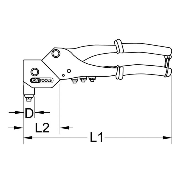 KS TOOLS Handnietzange 280 mm - 150.9540