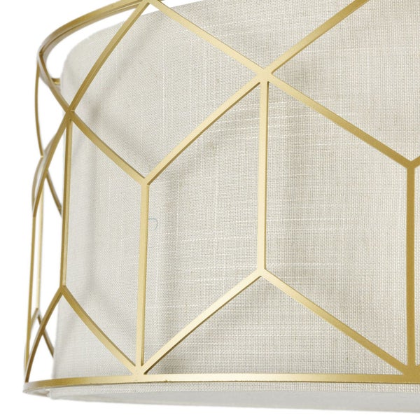 Nahaufnahme einer Lampe mit geometrischem Muster.