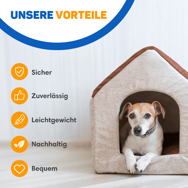 Vulpes Goods Hundehalsband - Apple Airtag Halsband für Hunde - Reflektierendes - Kratzerfest und wasserdicht - 36-44 CM - M