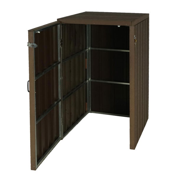 Offener Geräteschrank mit Regalböden