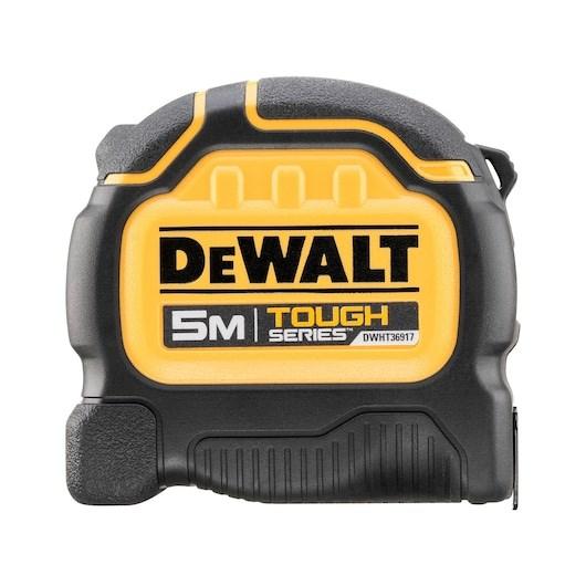 DeWALT Rollbandmaß Tough Series 5 Meter mit gummiertem Gehäuse.
