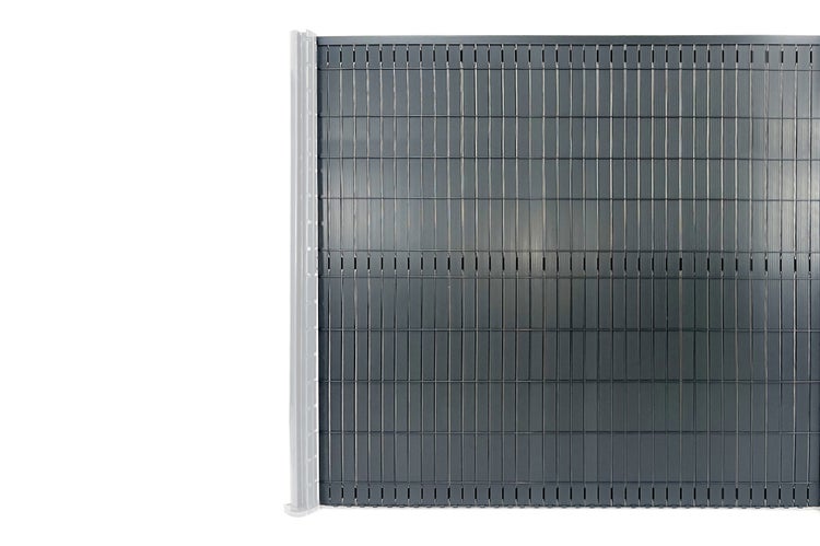 PVC-Sichtschutzlamellen-Set 2m CINTO H.190cm grau