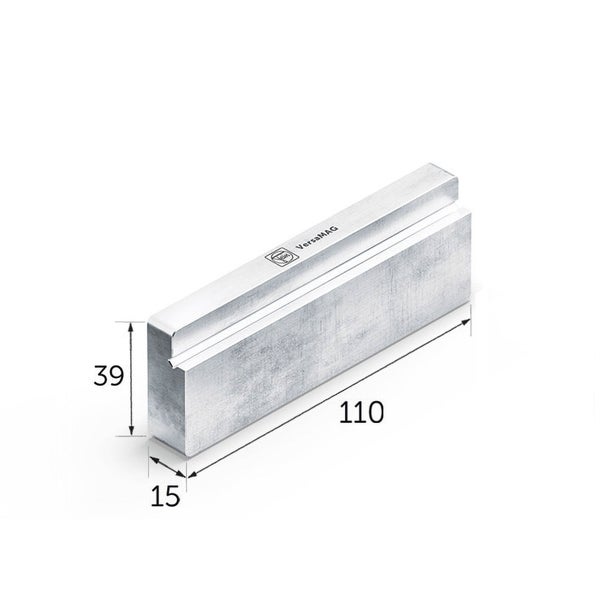 Fein VersaMAG Spannbacke mit 110 mal 15 mal 39 Millimeter Abmessungen