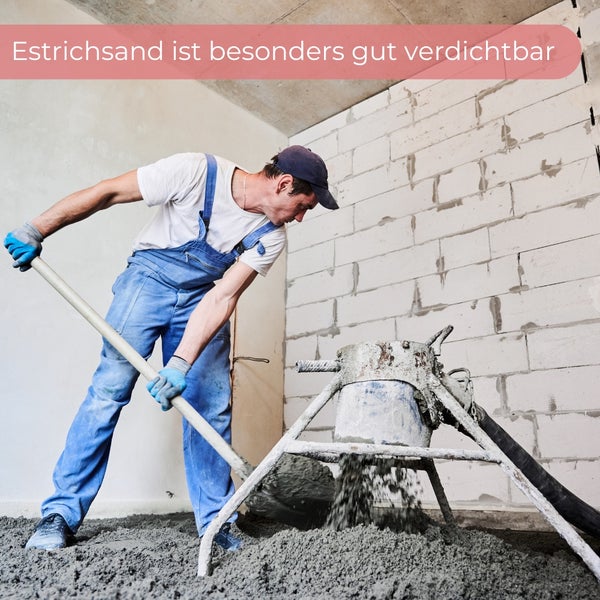 Estrichsand 25 Kg 0 - 4 mm Quarzsand Sand Zuschlagstoff für Estrich für Stukturputz Mörtelsand Estrichsand verdichten