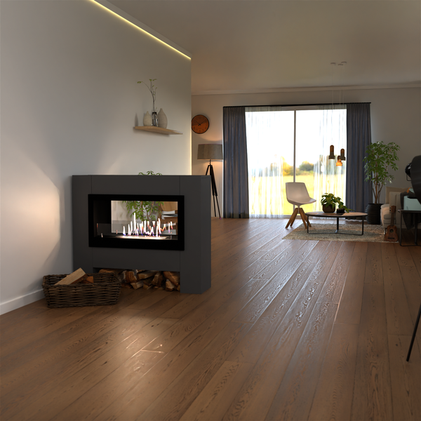 GLOW FIRE Ethanol Kamin 'Harstad ' | Ethanolofen in grau mit 3 Std. Brenndauer und 2 KW Heizleistung | BxHxT: 114,2x98,5x29,8 cm