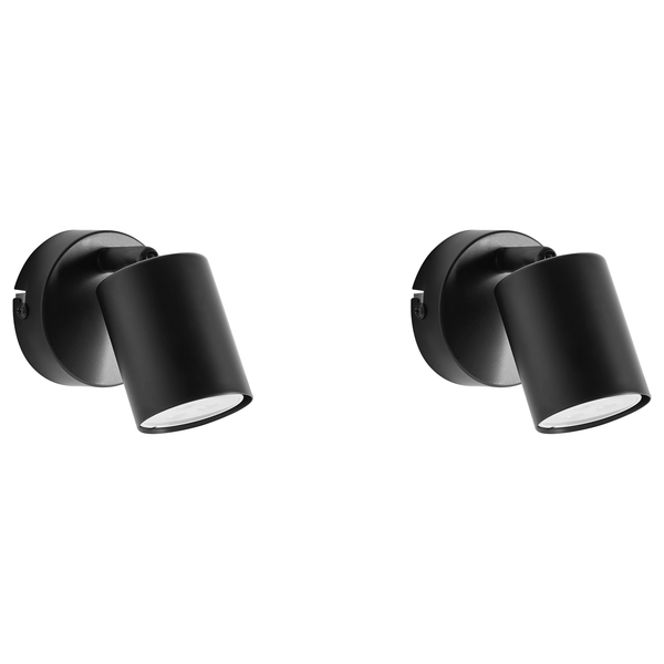 Zwei schwarze Wandleuchten