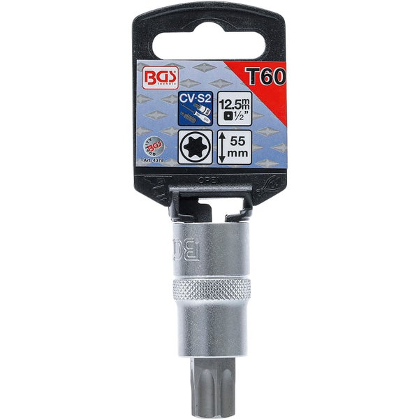 BGS Bit-Einsatz Antrieb Innenvierkant 12,5 mm (1/2) T-Profil (für Torx) T60 - 4378